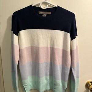French Connection Women’s Crewneck Sweater - Navy, White, Pastel